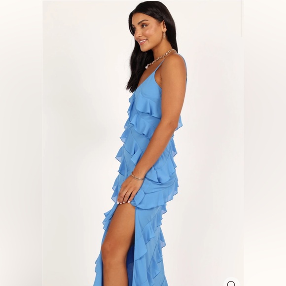 NWOT Petal & Pup Ciao Ruffles Blue Maxi Dress Size S - Picture 6 of 15